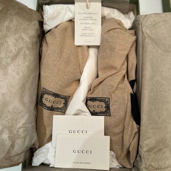 Gucci (Authentic) Merinos GG shoes/slippers Women’s size 38 Black-Butterscotch - Picture 3 of 6